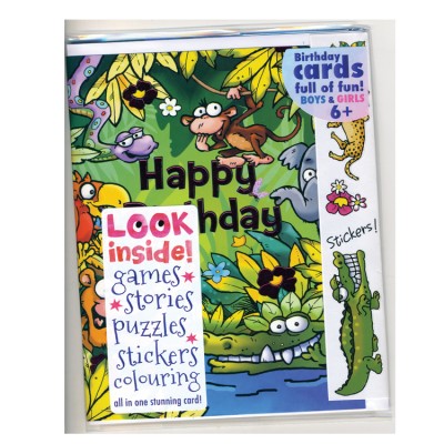 Jungle Activity Birthday Card
